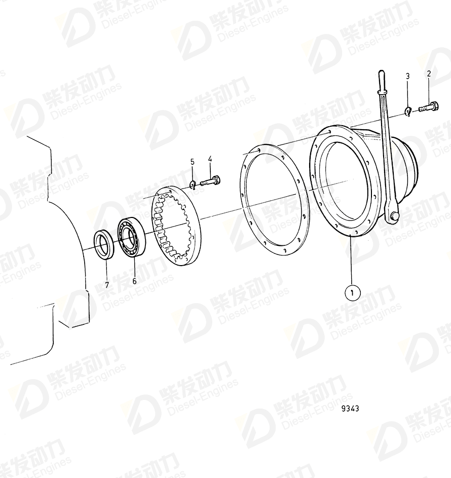 VOLVO Ball bearing 866413 Drawing VOLVO Ball bearing 866413 Drawing